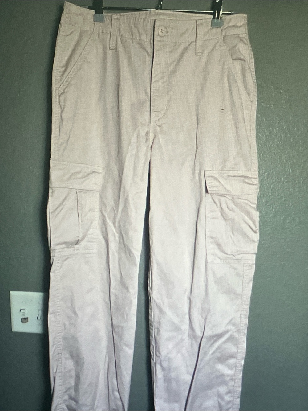 Levi's Light Pink Wide Leg Cargo Jeans